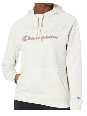 Women’s Champion Powerblend Fleece Hoodie w/ Embroidered Script Logo Appliqué